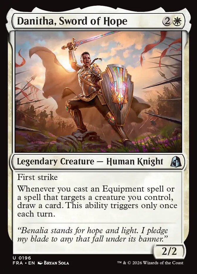 Danitha, Sword of Hope (196) – Magic: The Gathering, Reality Fracture