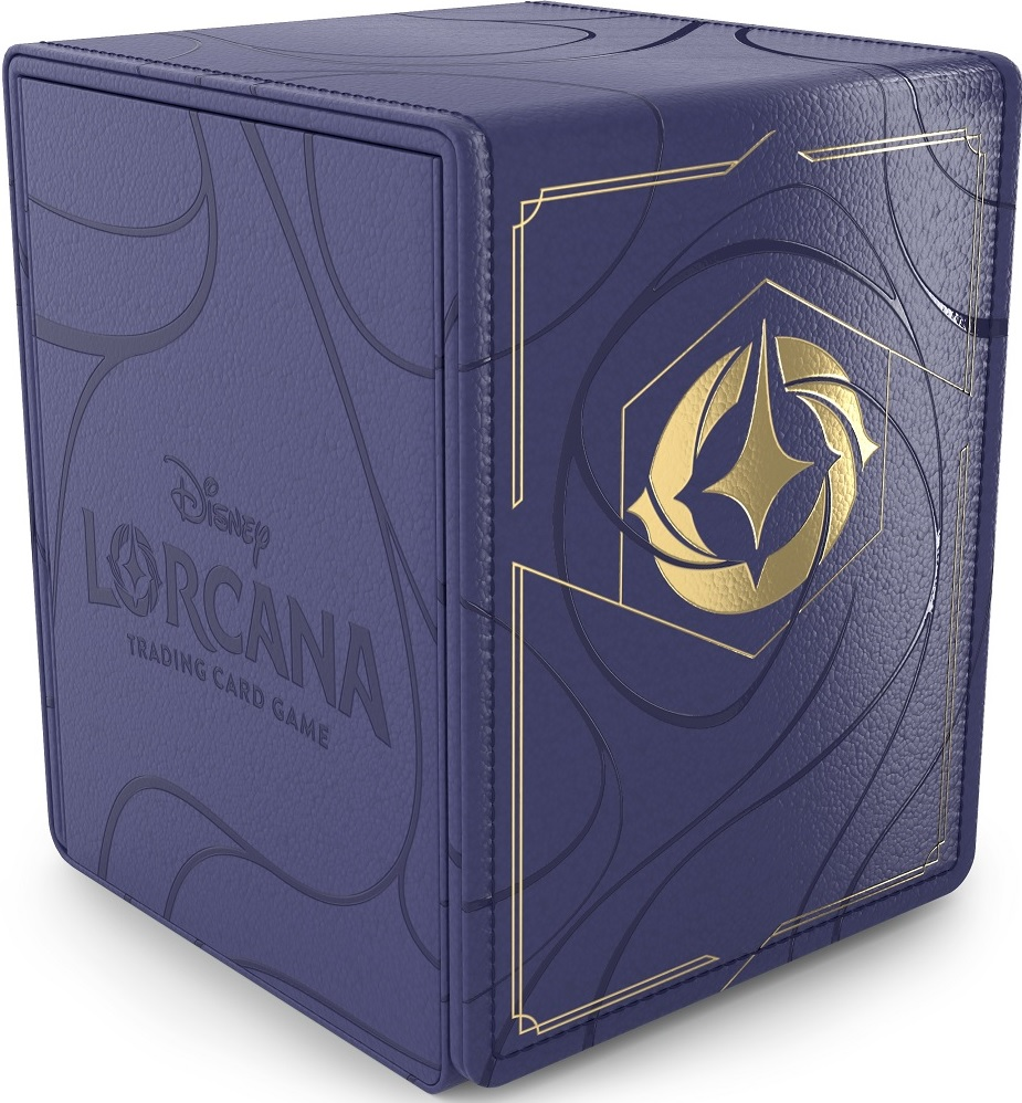 Boîtier Disney Lorcana Premium violet avec symbole doré