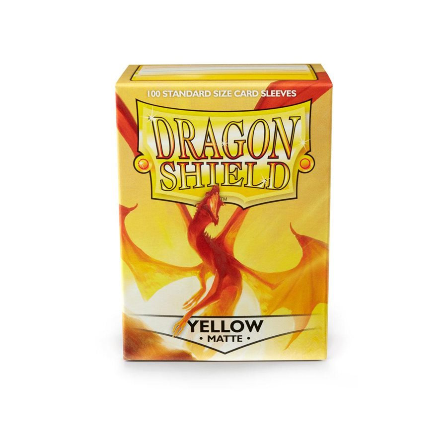 Boîte de 100 pochettes Dragon Shield Matte Yellow