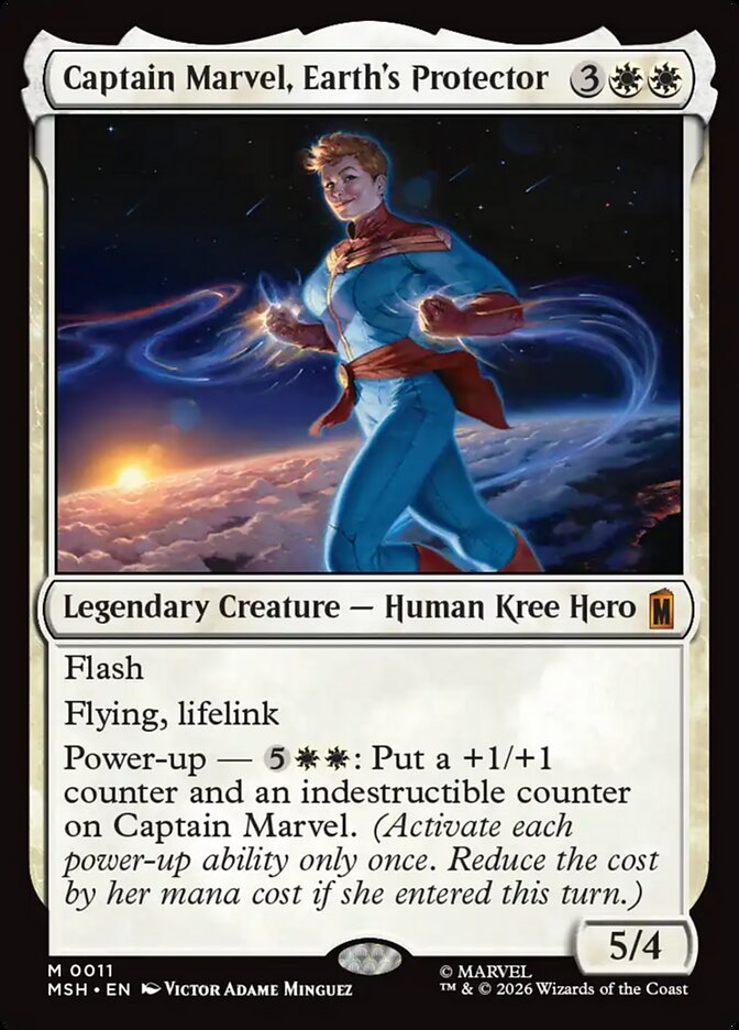 Captain Marvel, Earth's Protector (11) – Magic: The Gathering, Marvel Super Heroes