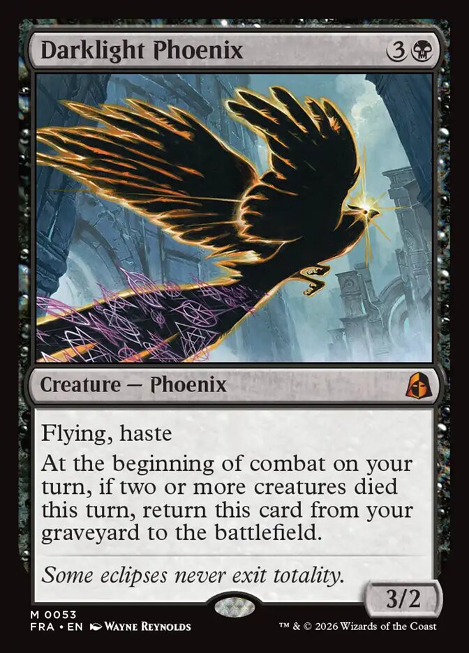 Darklight Phoenix (53) – Magic: The Gathering, Reality Fracture [Foil]