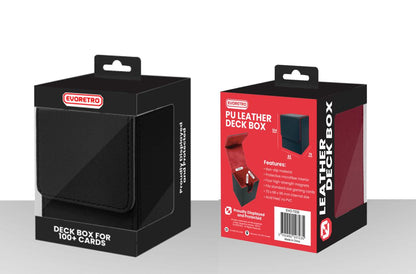 Boîte de deck magnétique EVORETRO pour 100 cartes à double protection ou 120 cartes à simple protection