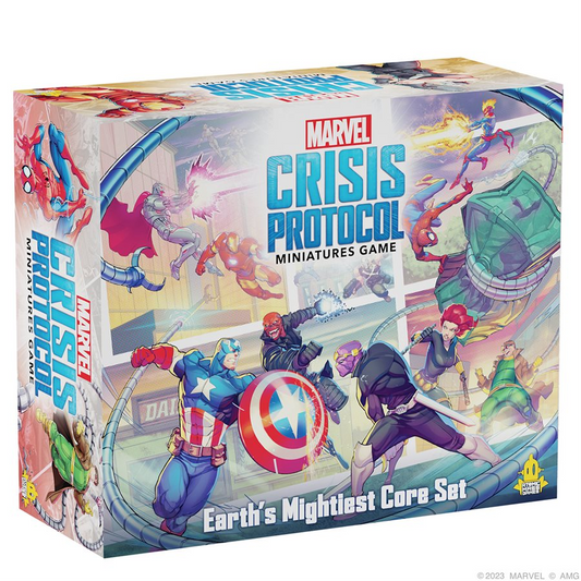 Marvel: Crisis Protocol — Earth's Mightiest Core Set, boîte de base en anglais
