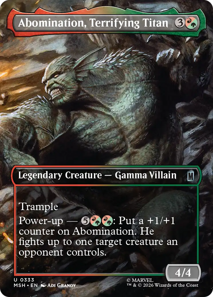 Abomination, Terrifying Titan (0333) – Magic: The Gathering, Marvel Super Heroes