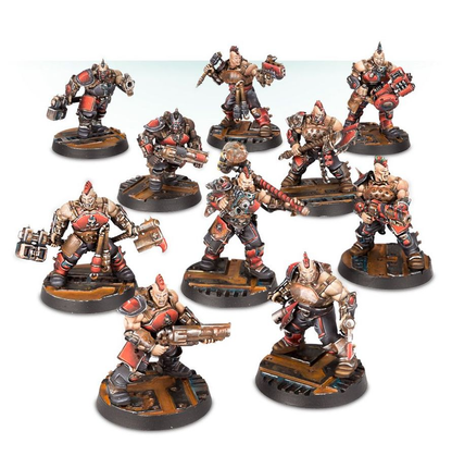 Dix figurines Necromunda Gang Goliath peintes – Games Workshop