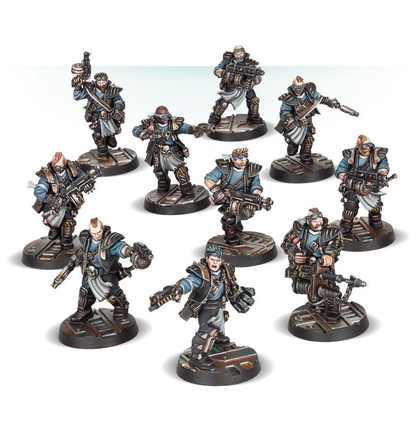 Necromunda — les 10 figurines du gang Orlock peintes en exemple
