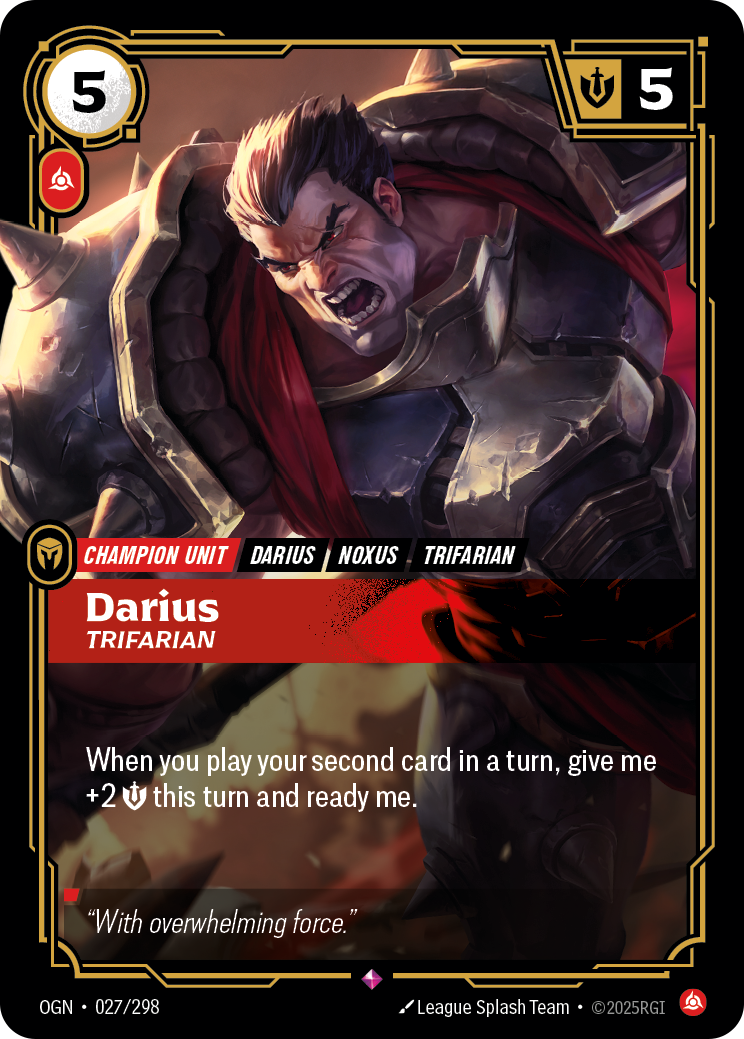 Darius, Trifarian (OGN-27) – Riftbound [Foil]