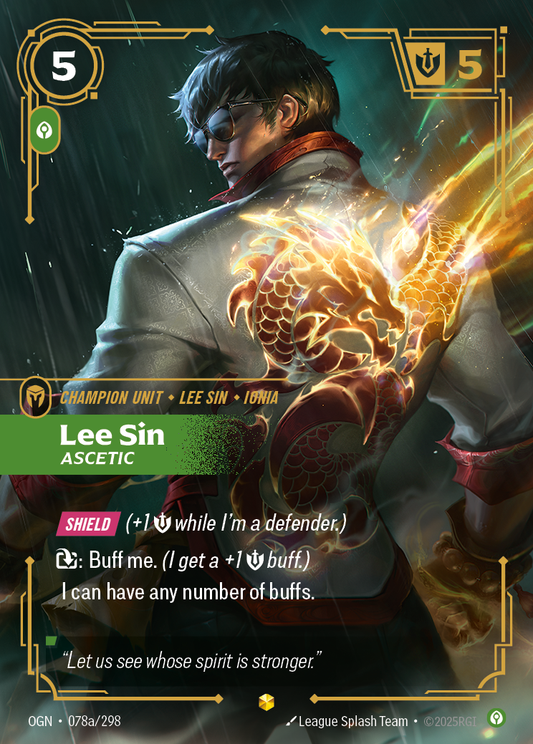 Lee Sin, Ascetic (OGN-78) – Riftbound [Foil]