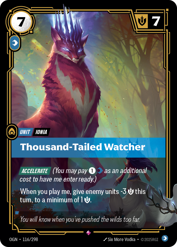 Thousand-Tailed Watcher (OGN-116) – Riftbound [Foil]