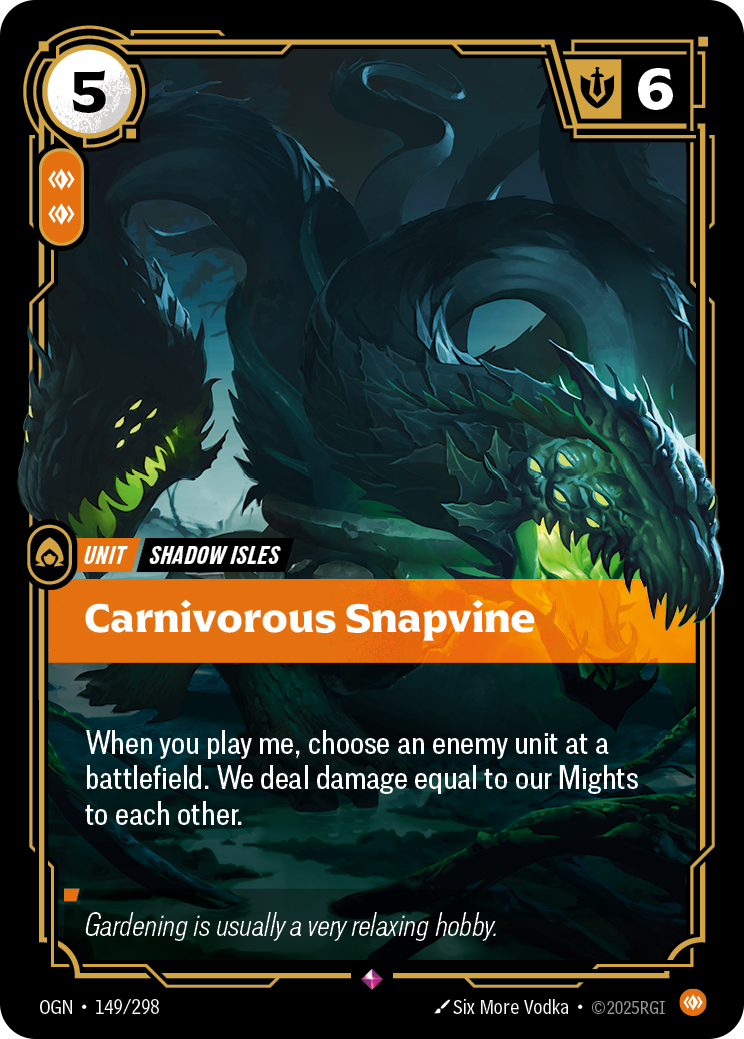 Carnivorous Snapvine (OGN-149) – Riftbound [Foil]