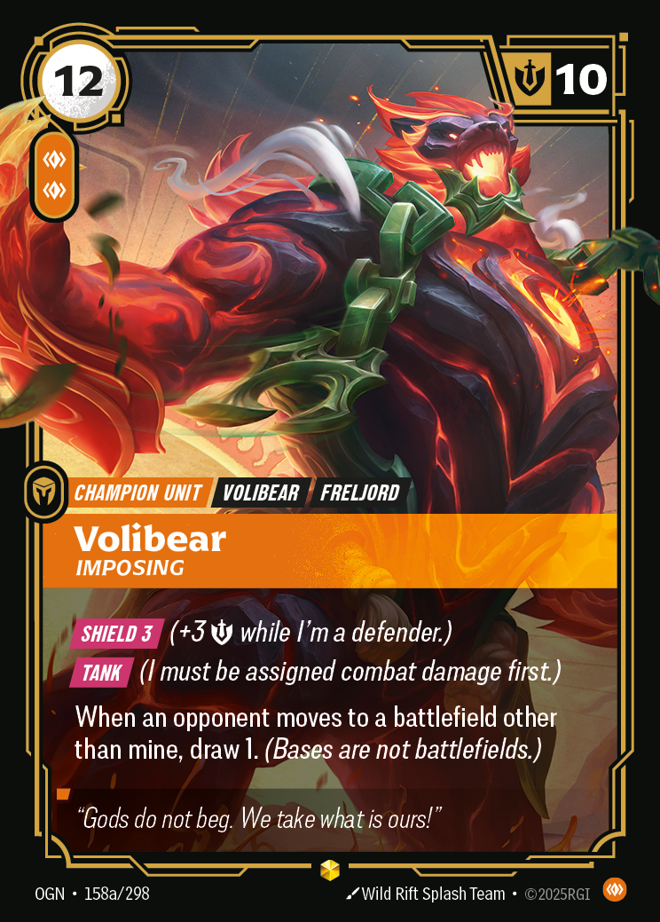 Volibear, Imposing (OGN-158) – Riftbound [Foil]