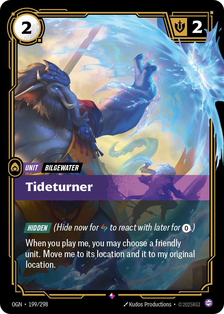 Tideturner (OGN-199) – Riftbound [Foil]