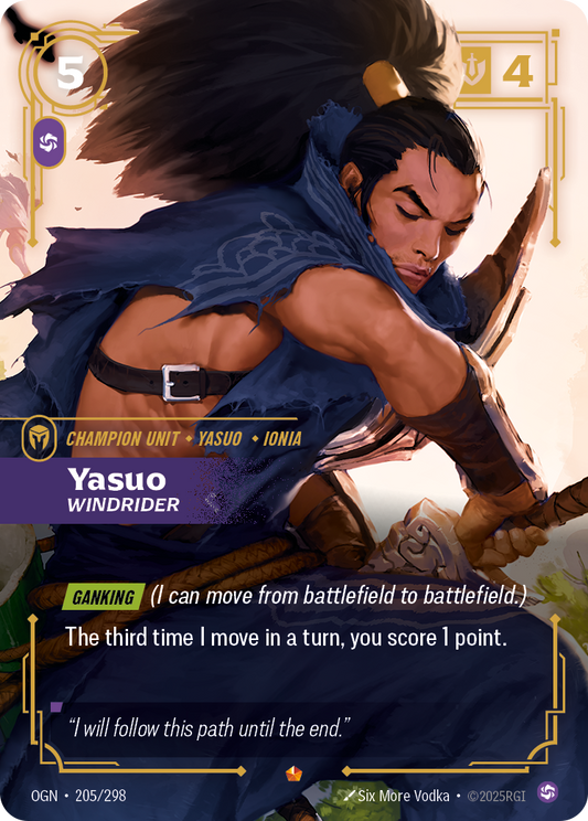 Yasuo, Windrider (OGN-205) – Riftbound [Foil]
