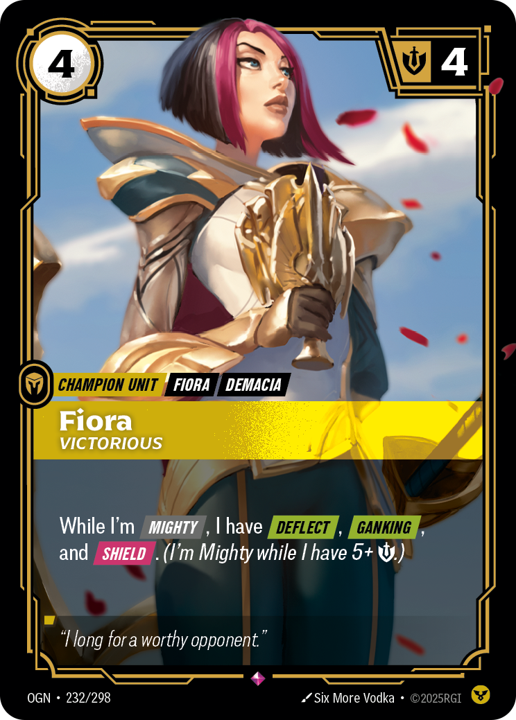 Fiora, Victorious (OGN-232) – Riftbound [Foil]