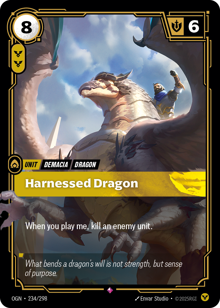 Harnessed Dragon (OGN-234) – Riftbound [Foil]