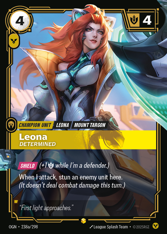 Leona, Determined (OGN-238) – Riftbound [Foil]