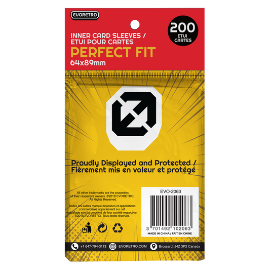 Pochettes ajustement parfait EVORETRO — protecteur intérieur pour cartes   pack de 200