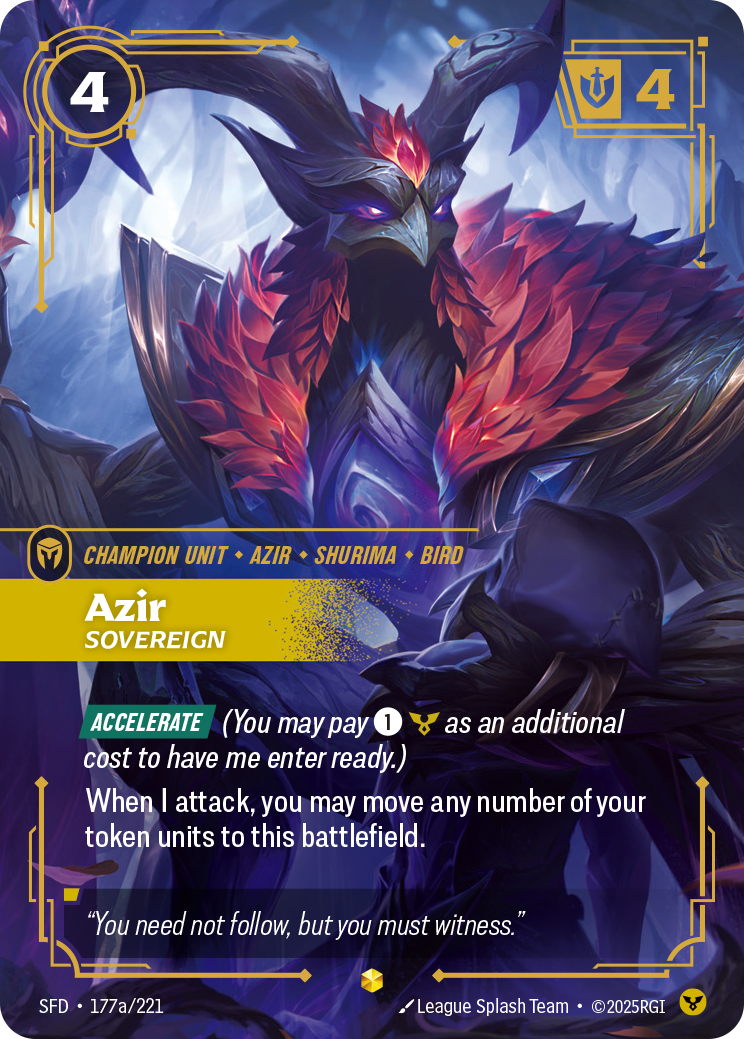 Azir, Sovereign (SFD-177) – Riftbound [Foil]