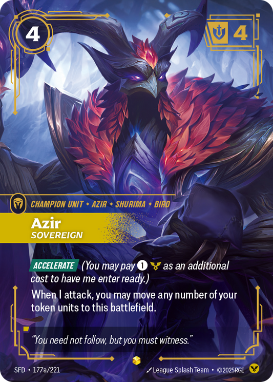 Azir, Sovereign (SFD-177) – Riftbound [Foil]