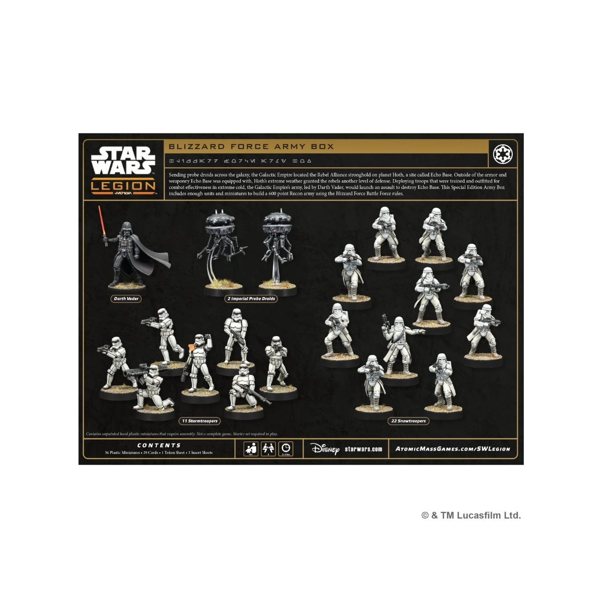 Blizzard Force Special Edition – contenu de la boîte, 36 figurines impériales