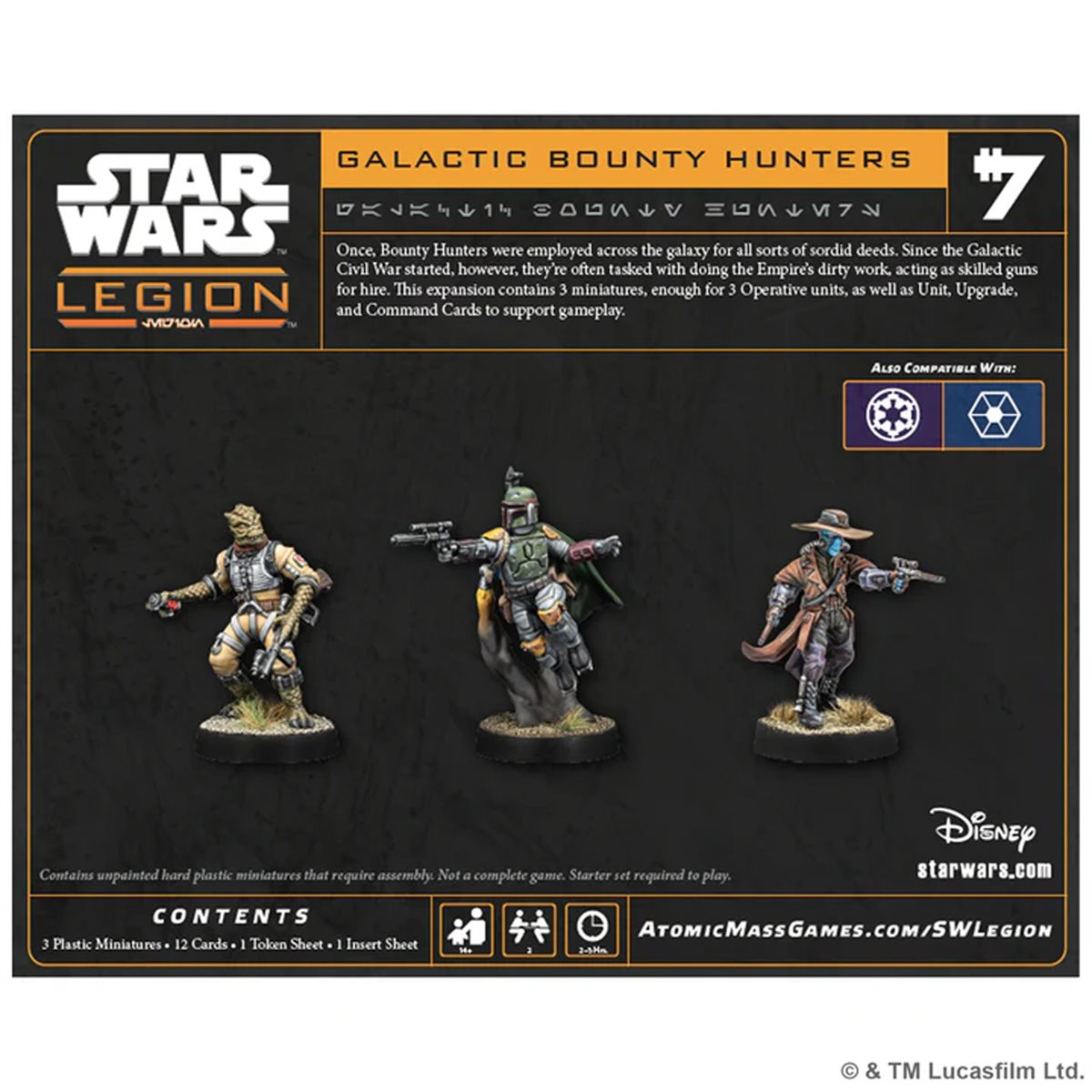 Galactic Bounty Hunters : Bossk, Boba Fett et Cad Bane