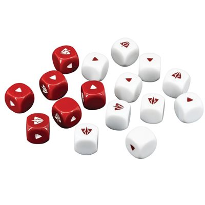 Star Wars: Legion – 10 dés de défense blancs et 6 rouges