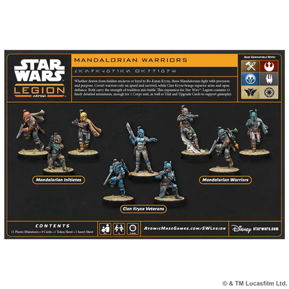 Dos de la boîte Mandalorian Warriors et options de montage