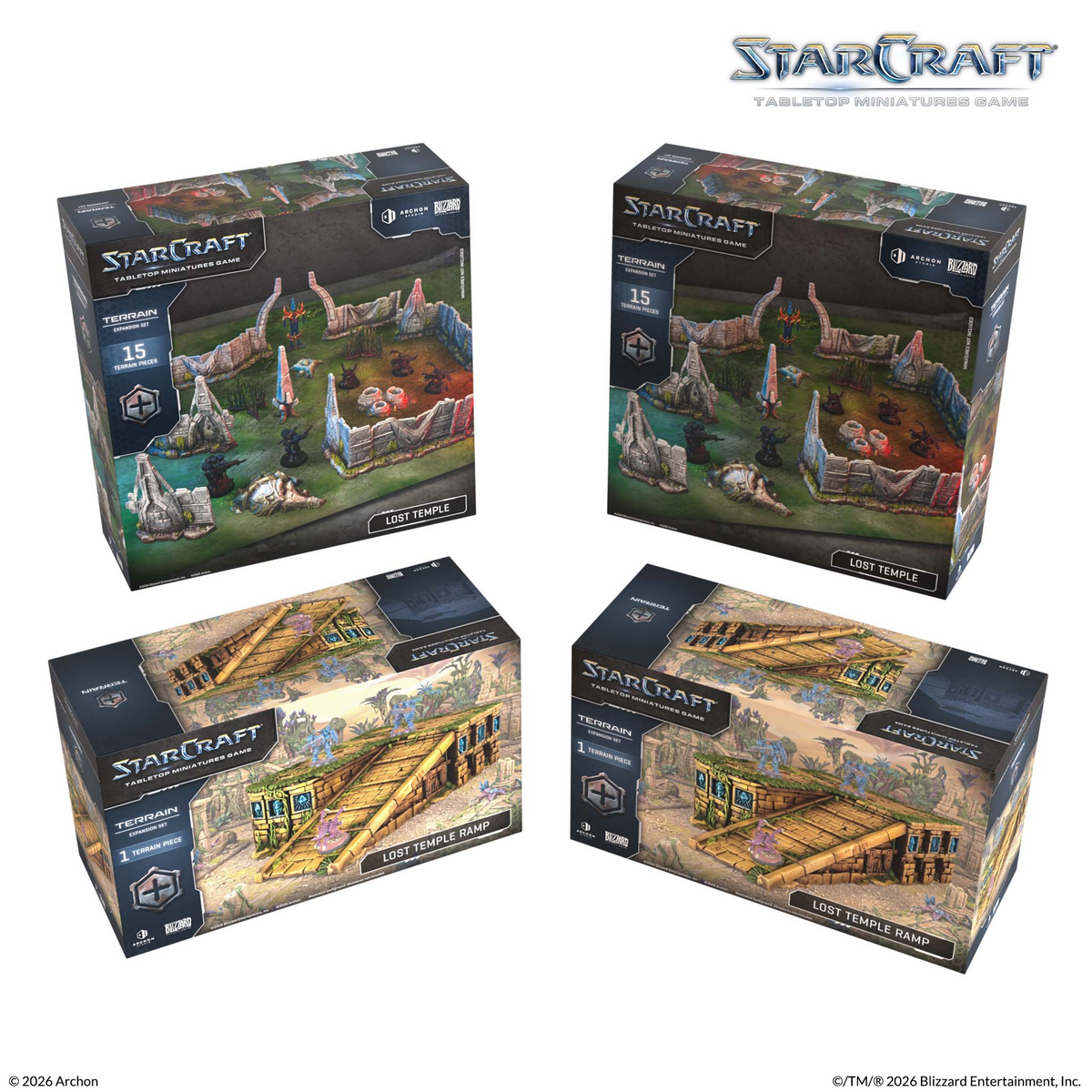StarCraft Terrain Pack Bundle – deux Lost Temple et deux Lost Temple Ramp