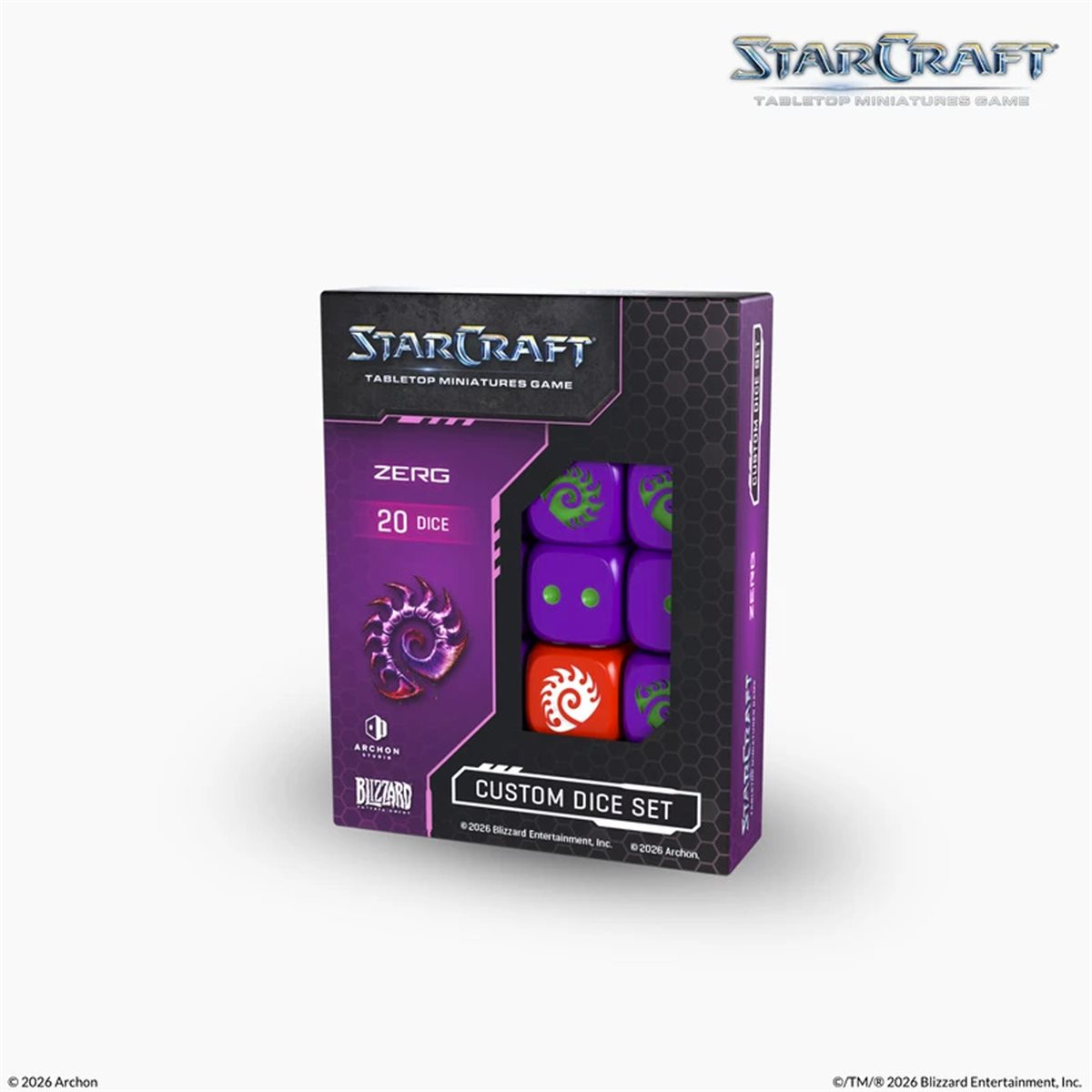 StarCraft Zerg Custom Dice Set – boîte