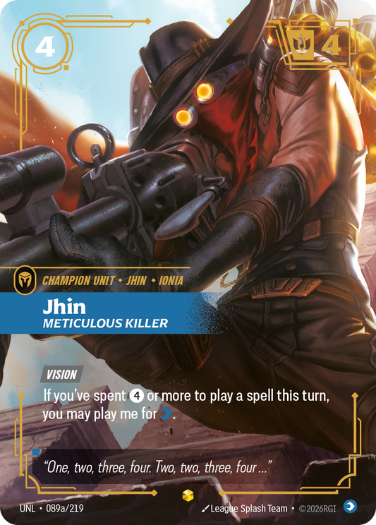 Jhin, Meticulous Killer (UNL-89) – Riftbound [Foil]
