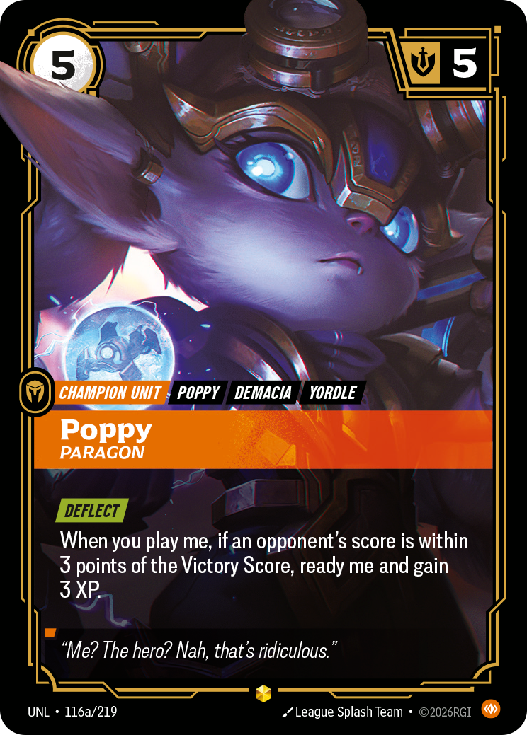 Poppy, Paragon (UNL-116) – Riftbound [Foil]