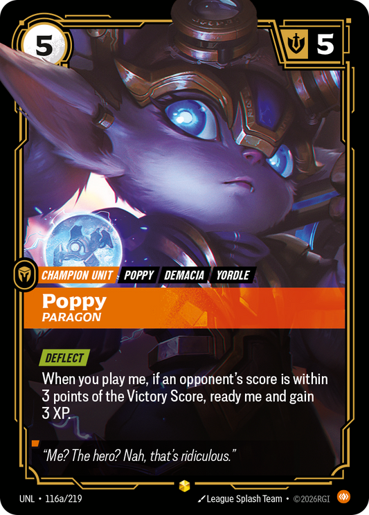 Poppy, Paragon (UNL-116) – Riftbound [Foil]