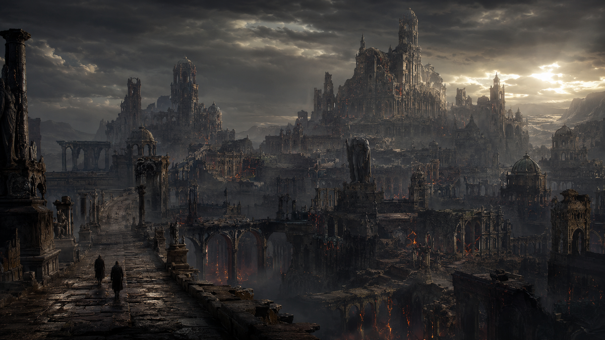 Valthera, cité en ruines de l’univers Forge Primordia