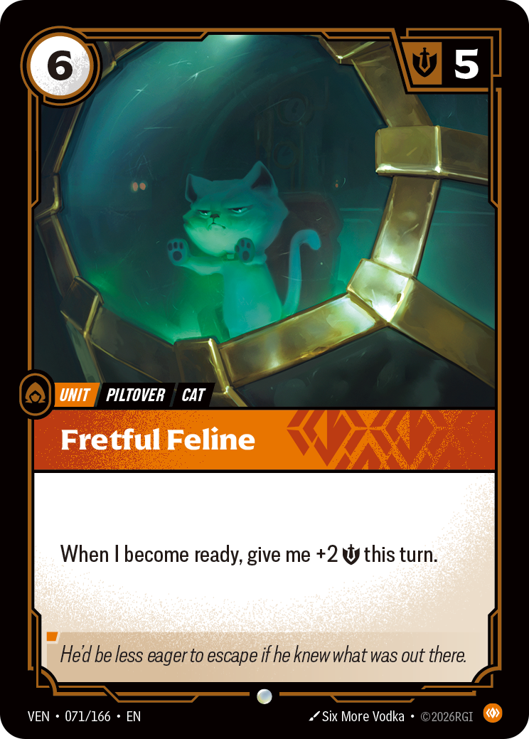 Fretful Feline (VEN-71) – Riftbound [Foil]