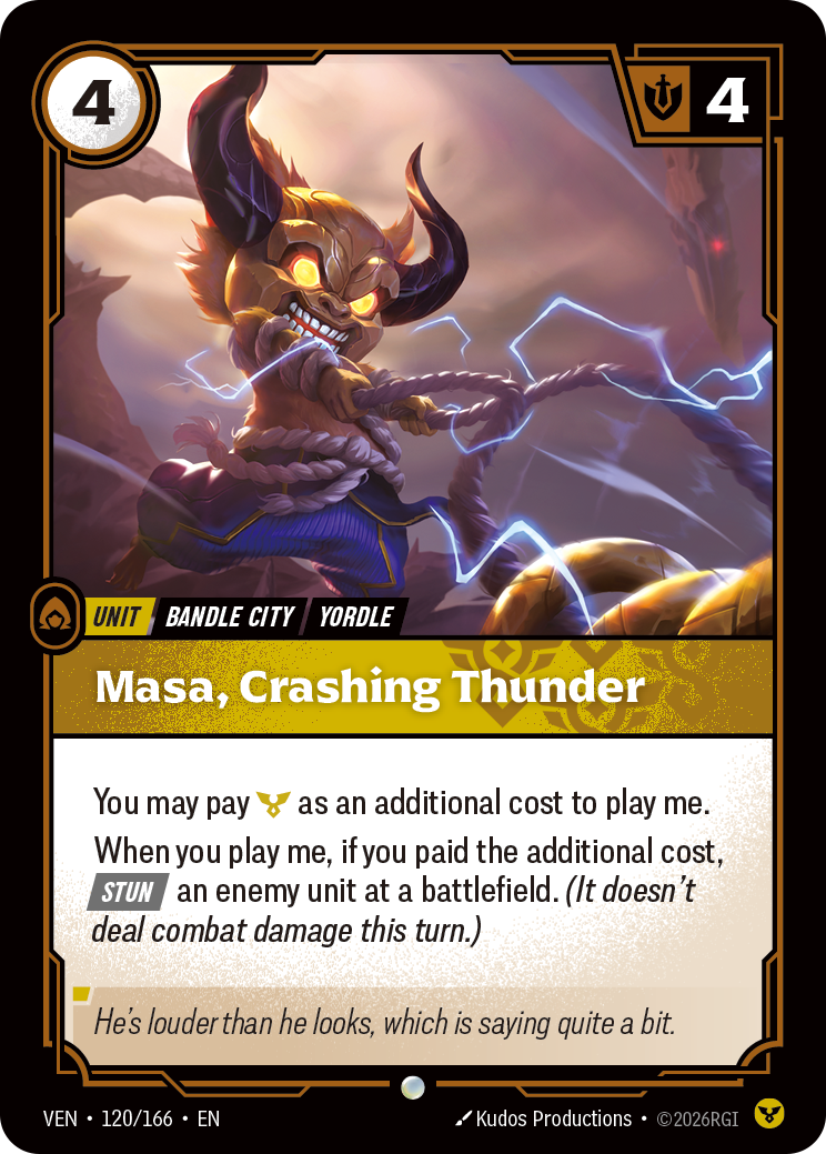 Masa, Crashing Thunder (VEN-120) – Riftbound [Foil]